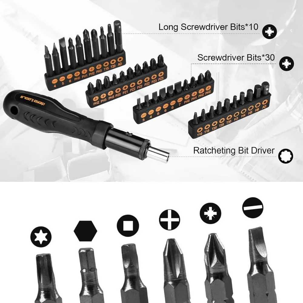 Imagem -06 - Geral Household Kit de Ferramentas Manuais Professional Auto Repair Conjunto para Homeowner 218 Pcs