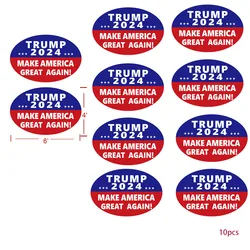 10 Pack Trump 2024 Car Stickers,6 inches x 4 inches Big Trump Letters Car Decal, Make America Great Again 2024 Bumper Stickers