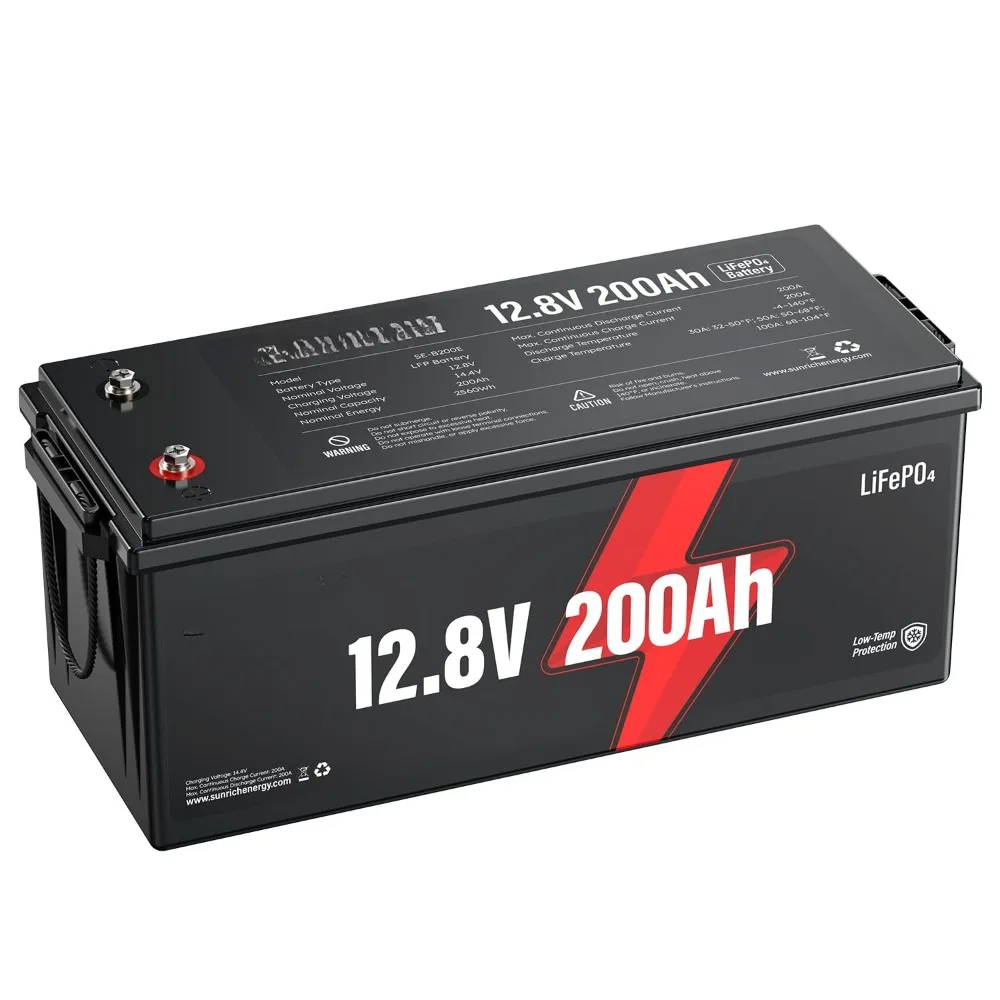 

Аккумулятор LiFePO4 12В 200Ач, с защитой от низких температур, типоразмер 4D, срок службы 10 лет, идеально подходит для автодомов, лодок, кемпинга и индивидуальных решений
