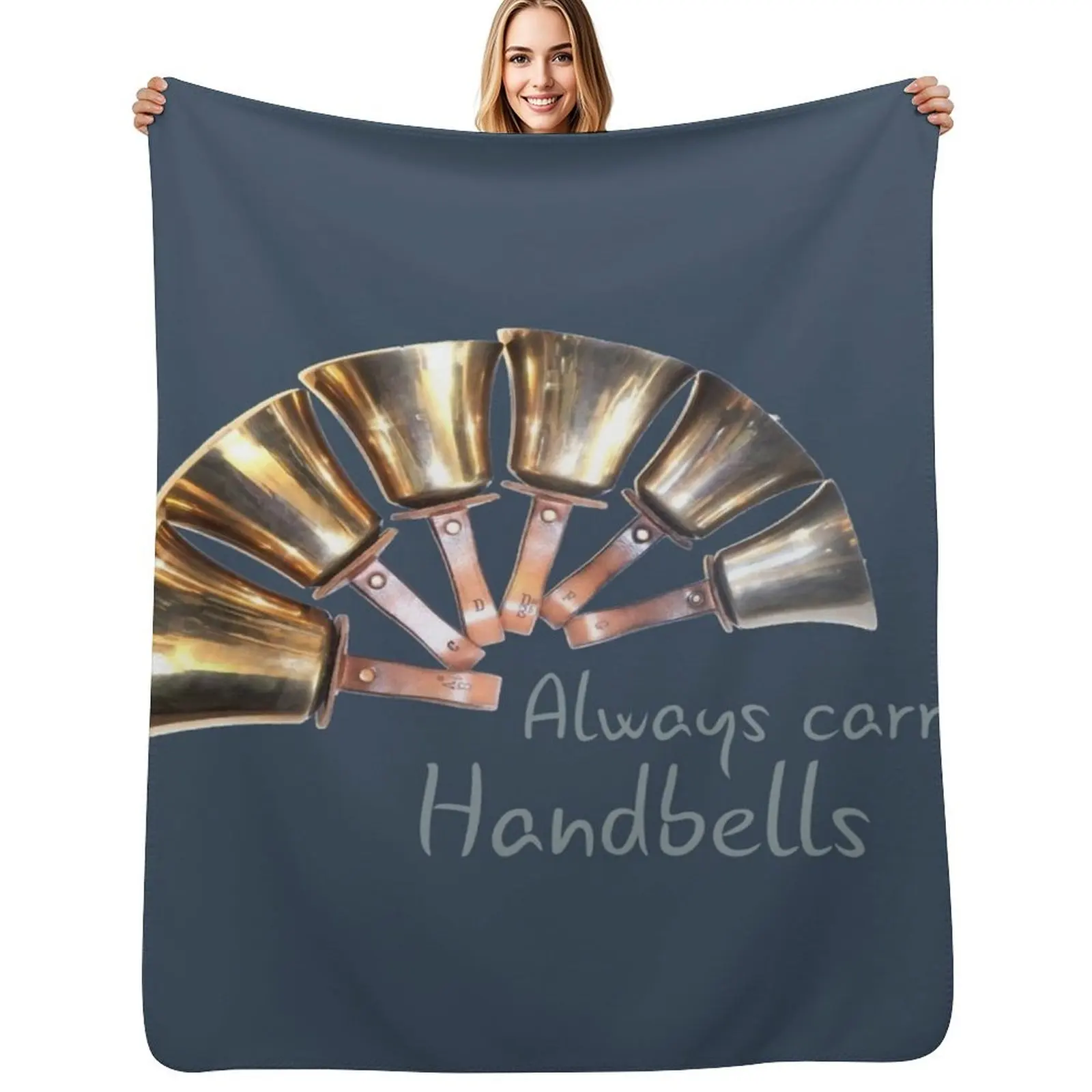 Bell Ringing - ALWAYS CARRY HANDBELLS Throw Blanket for babies Fashion Sofas Moving Beach Retros halloween Blankets