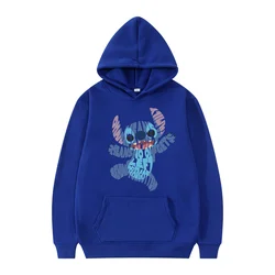 Hot Sale Disney Stitch Cartoon Cotton Sweatshirt Loose Casual National Fashion Shirt Hip-Hop Style Trend 2024 Autumn New Style