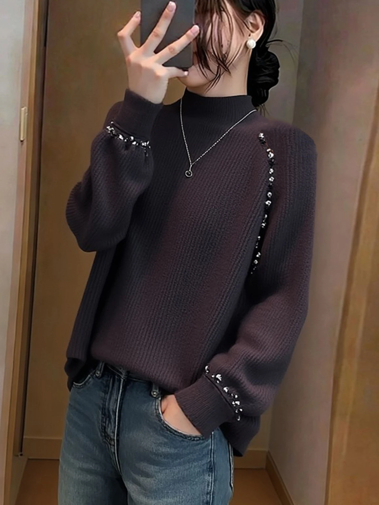 Suéter Tricotado Chic com Péro - Embellish Knit avaliação e preço