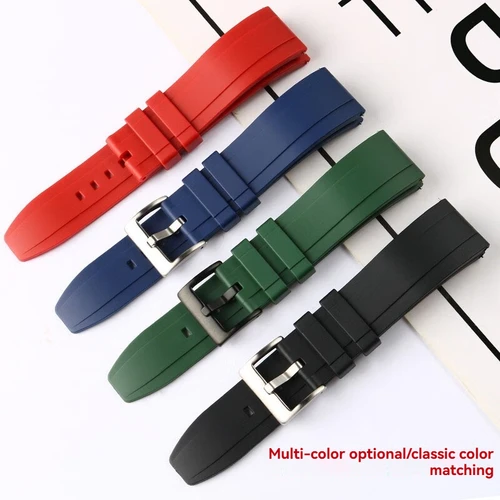 Imagen 2 del producto Para Seiko PROSPEX Panda cronógrafo SSC813P1/SSC909P1/SSC817P1 correa de reloj de goma de silicona: correa suave impermeable de 20 mm para hombres