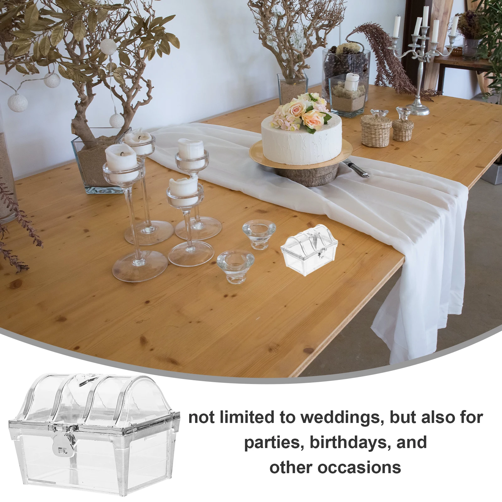 

12 Pcs Sweets Candy Box Favor Containers Small Boxes Wedding Favors Tray Treasure Chest Party Wrapping Silver Father