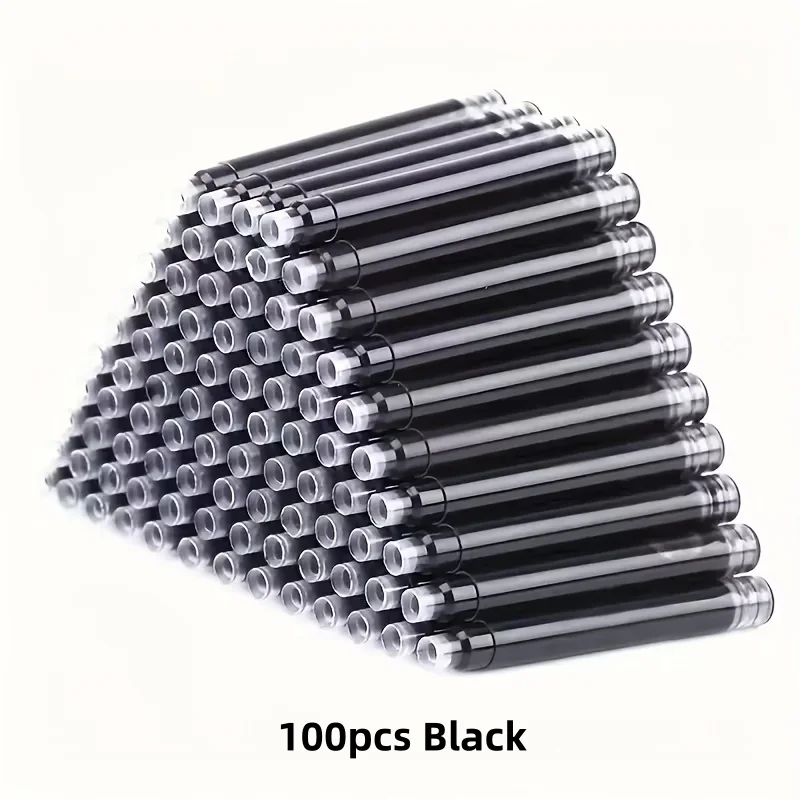 50/100 Stück 3,4 mm Füllfederhalter-Tintenpatronen – verschiedene Farben (Rot, Schwarz, Blau) – hochwertige universelle Nachfüllröhrchen für Schule und Büro – Detail 8