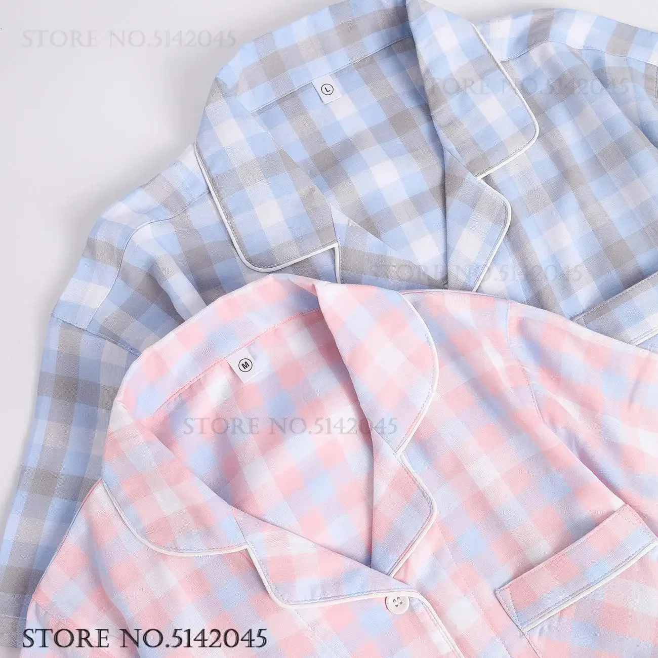 

Брючные пижамные костюмы с короткими рукавами и клетчатым принтом, хлопковый пижамный комплект для пары, одежда для сна, домашняя одежда, свободная повседневная одежда для отдыха, пижамы