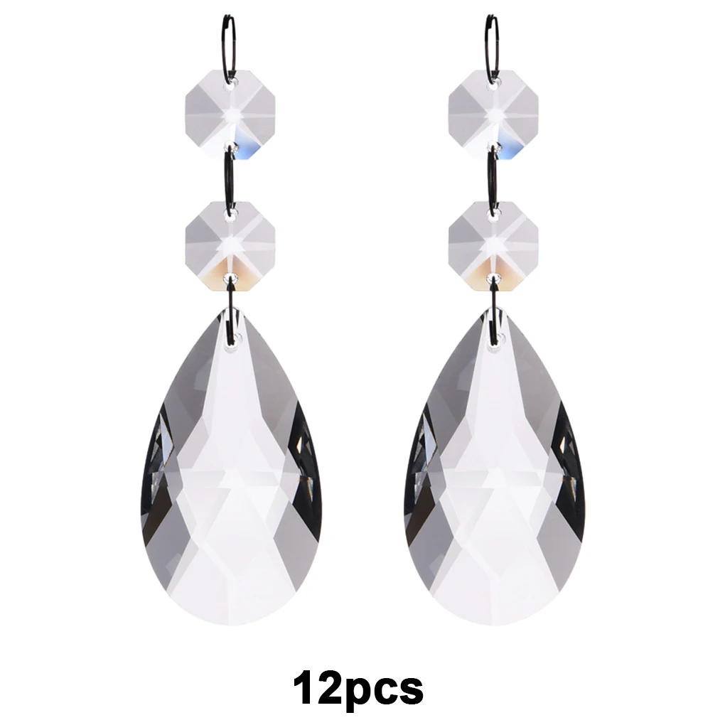 12piece Stunning Clear Teardrop Chandelier Pendants For DIY Projects Teardrop Shaped Glass Pendant