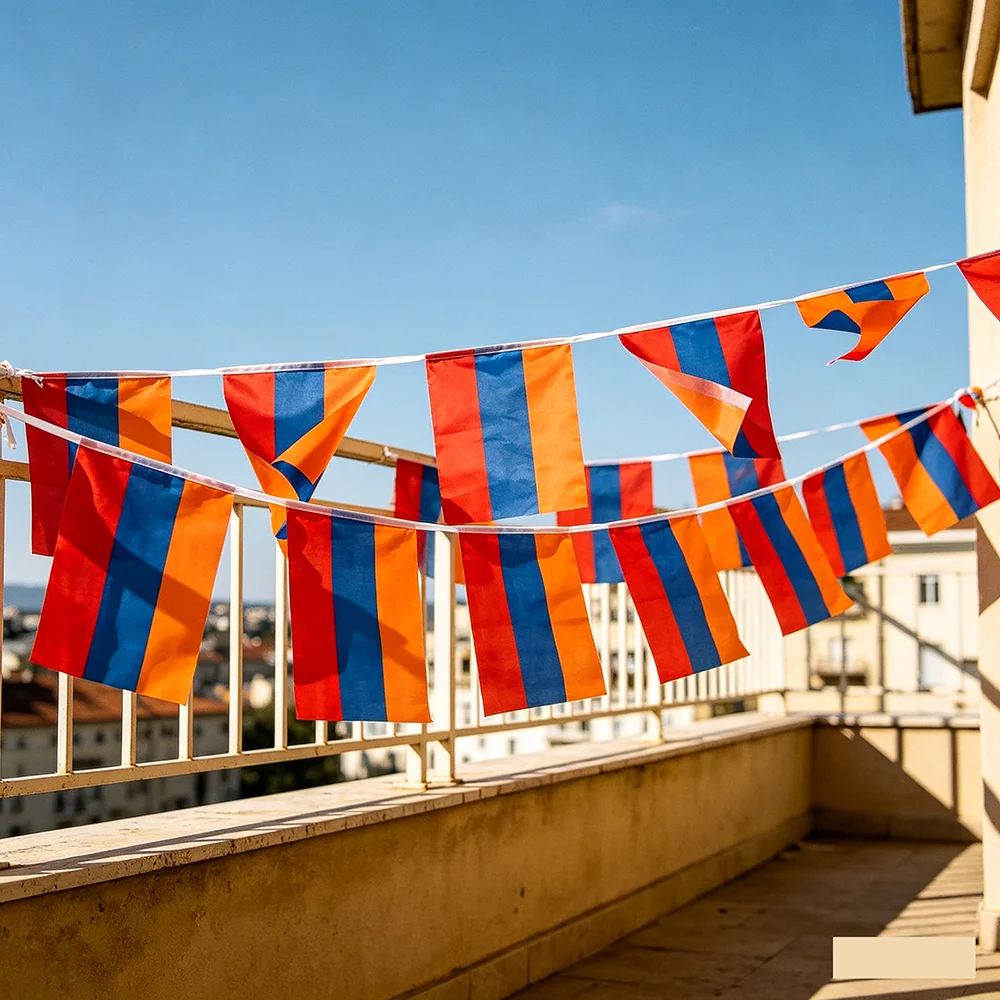 Armenia bunting flags 14x21cm 20pcs/lot Pennant Armenia String Banner Festival Party Holiday for decoration