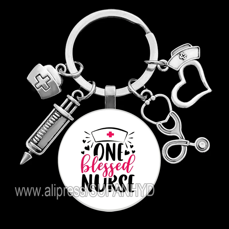 Medical Tool Pendant Keychains for Nurse Medical Syringe Stethoscope Keychain Nurse Appreciation Keychains Gifts for Doctors