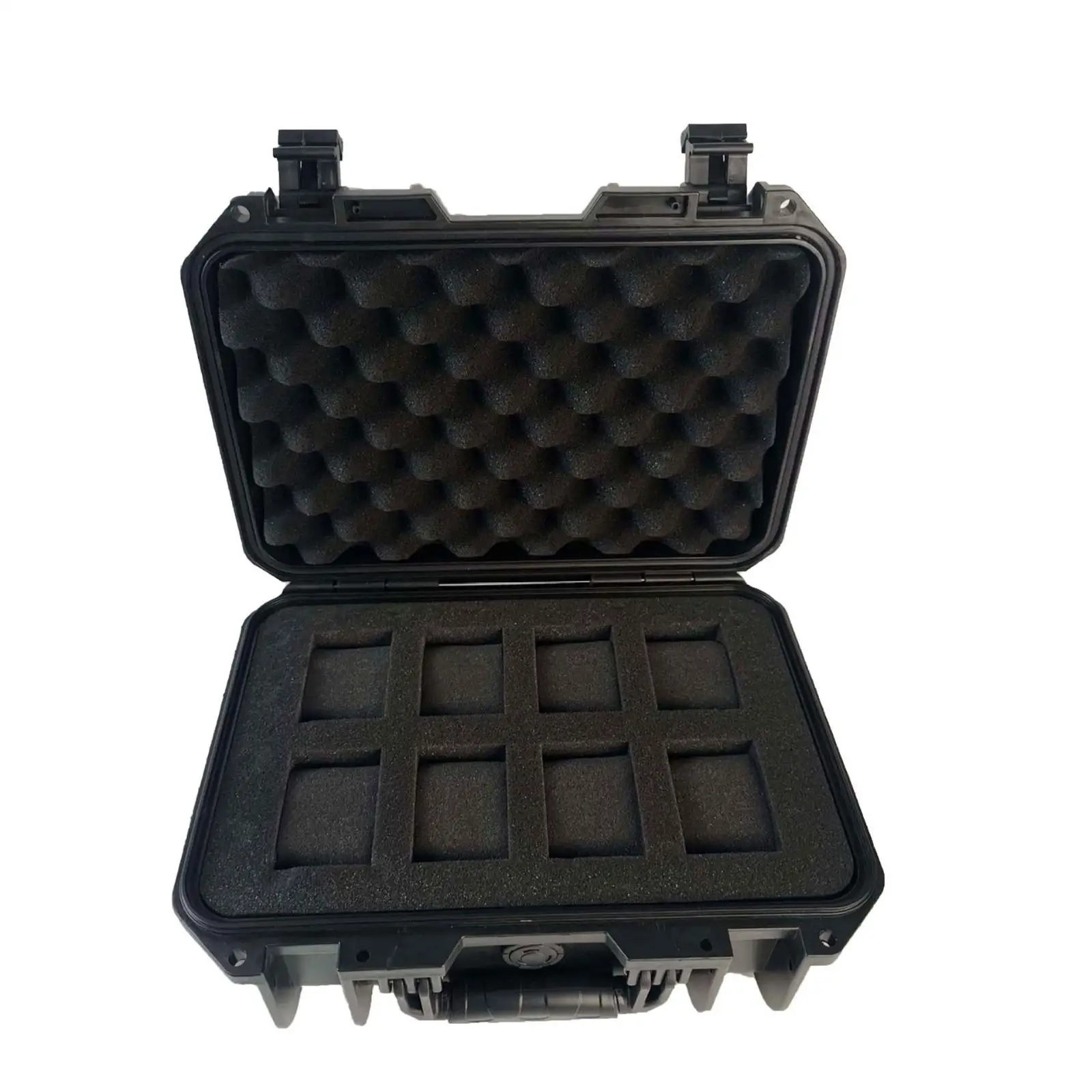 Shockproof Portable Storage Case for Watch Jewelry with Molded Body and Secure Hinged Lid Travel Box