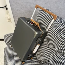 High-end fashion telaio in alluminio bagagli export Japan super quiet universal wheel travel box 20 