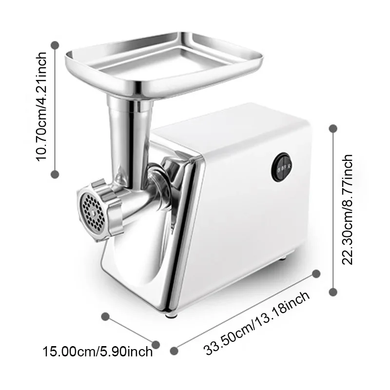 مفرمة اللحم الكهربائية صانع السجق مع 3 أطباق طحن انتهازي الطعام مفرمة اللحم عصارة مفرمة الطعام للمطبخ المنزلي