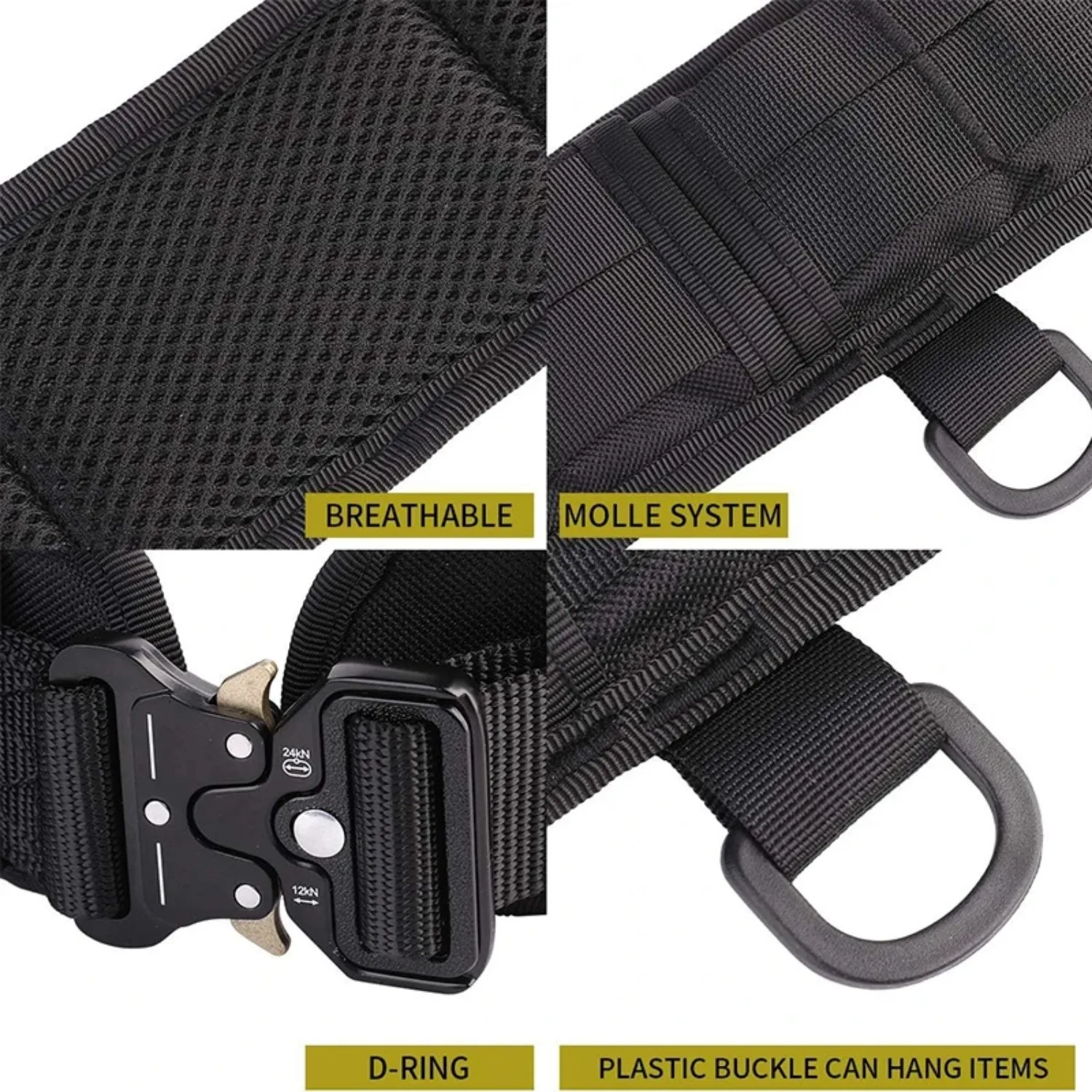 Taktischer Battle Combat Air-Soft gepolsterte Ausrüstung Molle-Taillengürtel mit verstellbaren Hosenträgern und kostenlosen Trägern – Detail 13