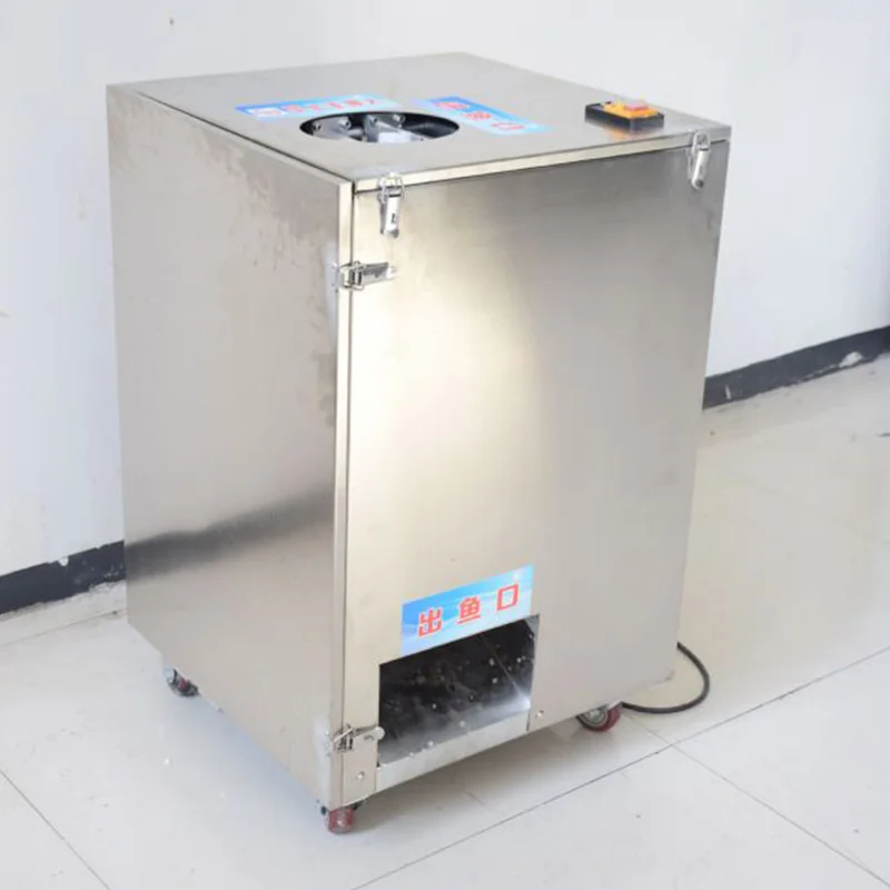 آلات قتل معالجة الأسماك من الفولاذ المقاوم للصدأ عالية الكفاءة أوتوماتيكية بالكامل مع بطن مفتوح وظهر #5