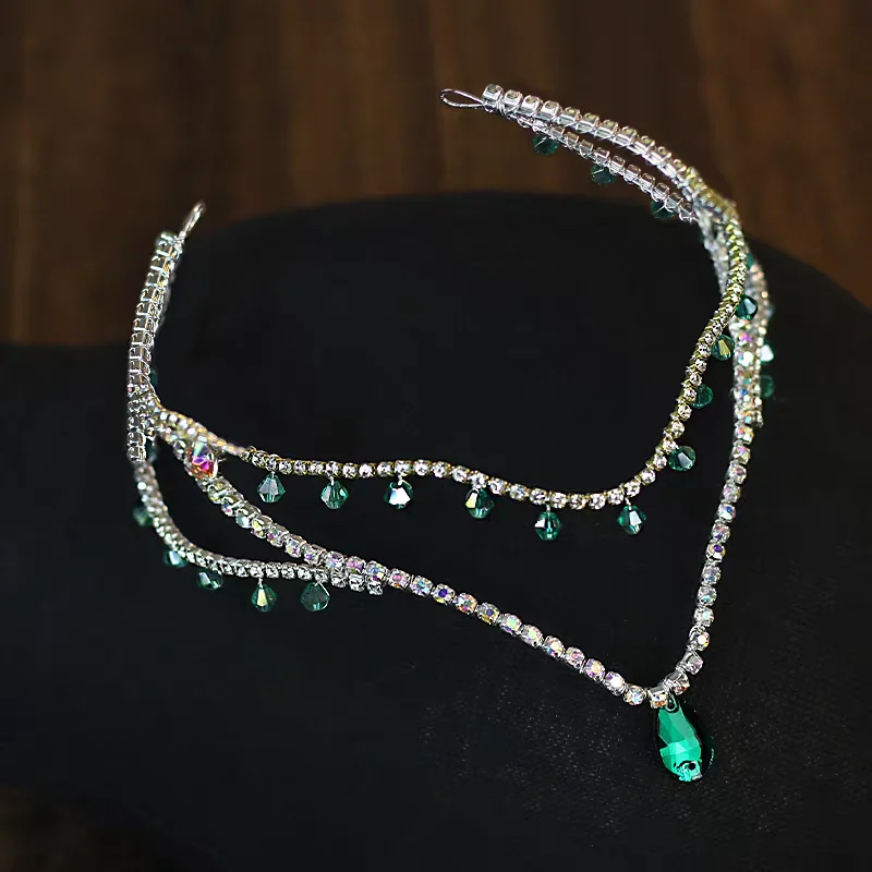 Ballet Hair Accessories Esmeralda Variations Green Headwear Crown Bracelet Handmade Professional Customization