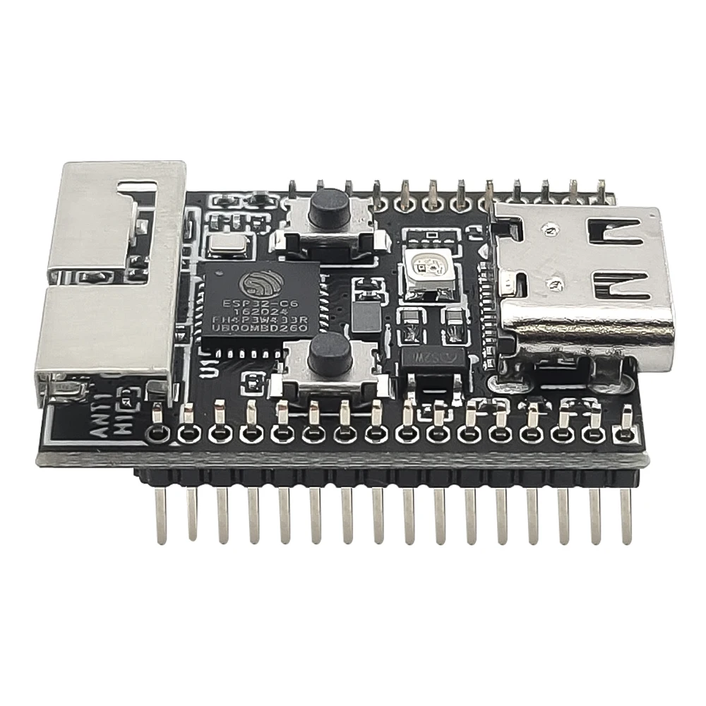 Wifi6 ESP32 C6 Development Board RISC-V 32-Bit ESP32-C6 N4 BT Wifi Module with Crystal Oscillator RGB LED 4MB FLASH USB Type-C