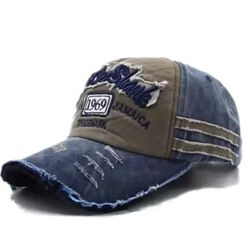 Czapka z daszkiem Unisex Washed Denim Wysokiej jakości czapki sportowe Letnia czapka dla mężczyzn Kobiety 1969 Letter Streetwear Cap