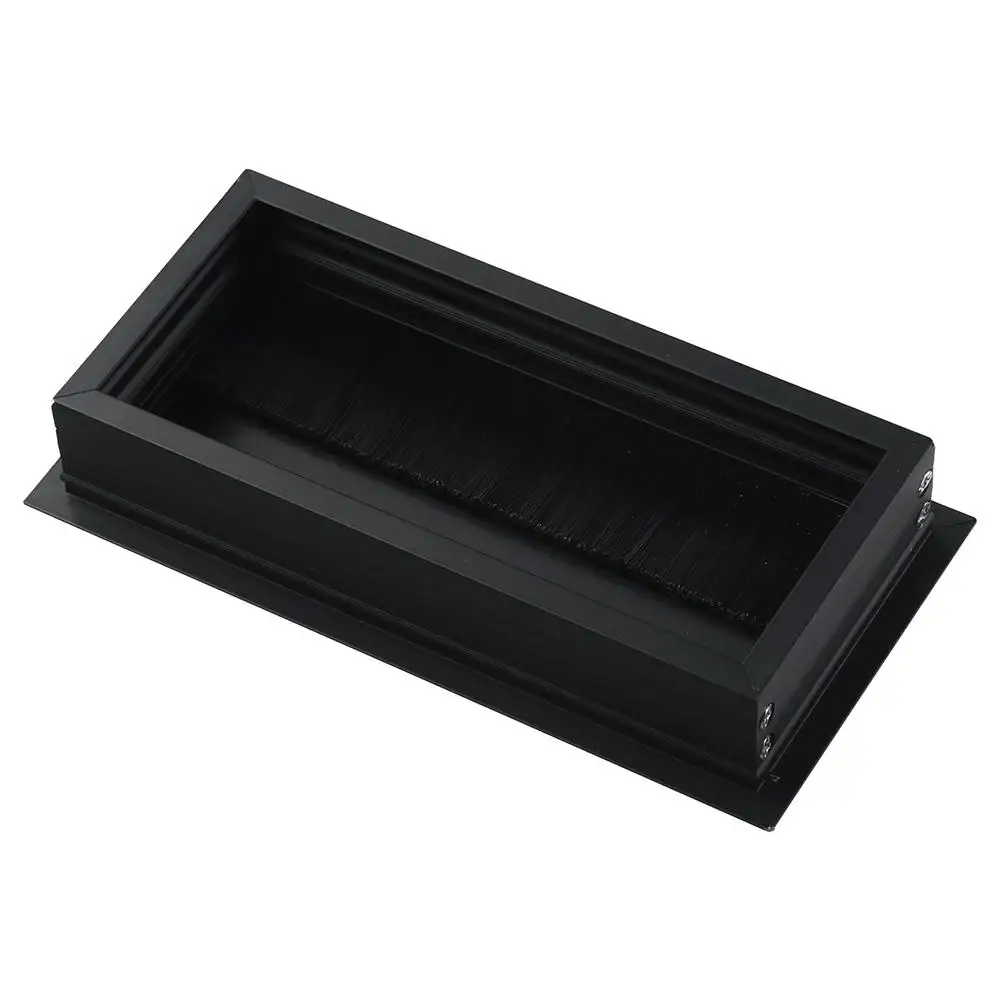 جديد سبائك الألومنيوم كابل جروميت أسود معدن إدارة الكبلات صندوق سلك ثقب غطاء الاجتماع #1