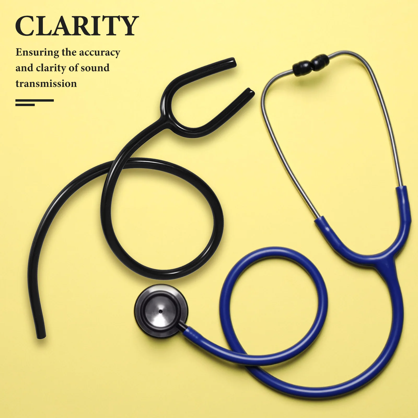 قطعتان من ملحقات سماعة الطبيب PVC أنابيب مرنة على شكل حرف Y لاستبدال ناقل الصوت الدقيق المتوافق مع معظم الأجهزة