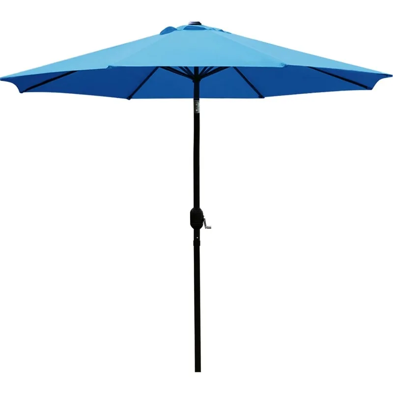 9' Patio Umbrella Outdoor Table Umbrella with 8 Sturdy Ribs