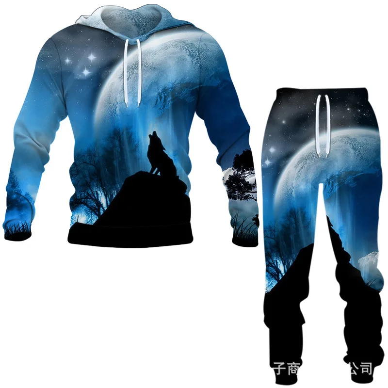 

Wish New Casual Hoodies 3D Digital Printing Men's and Women's Fashion Hoodies Set Sweatshirt Wholesale