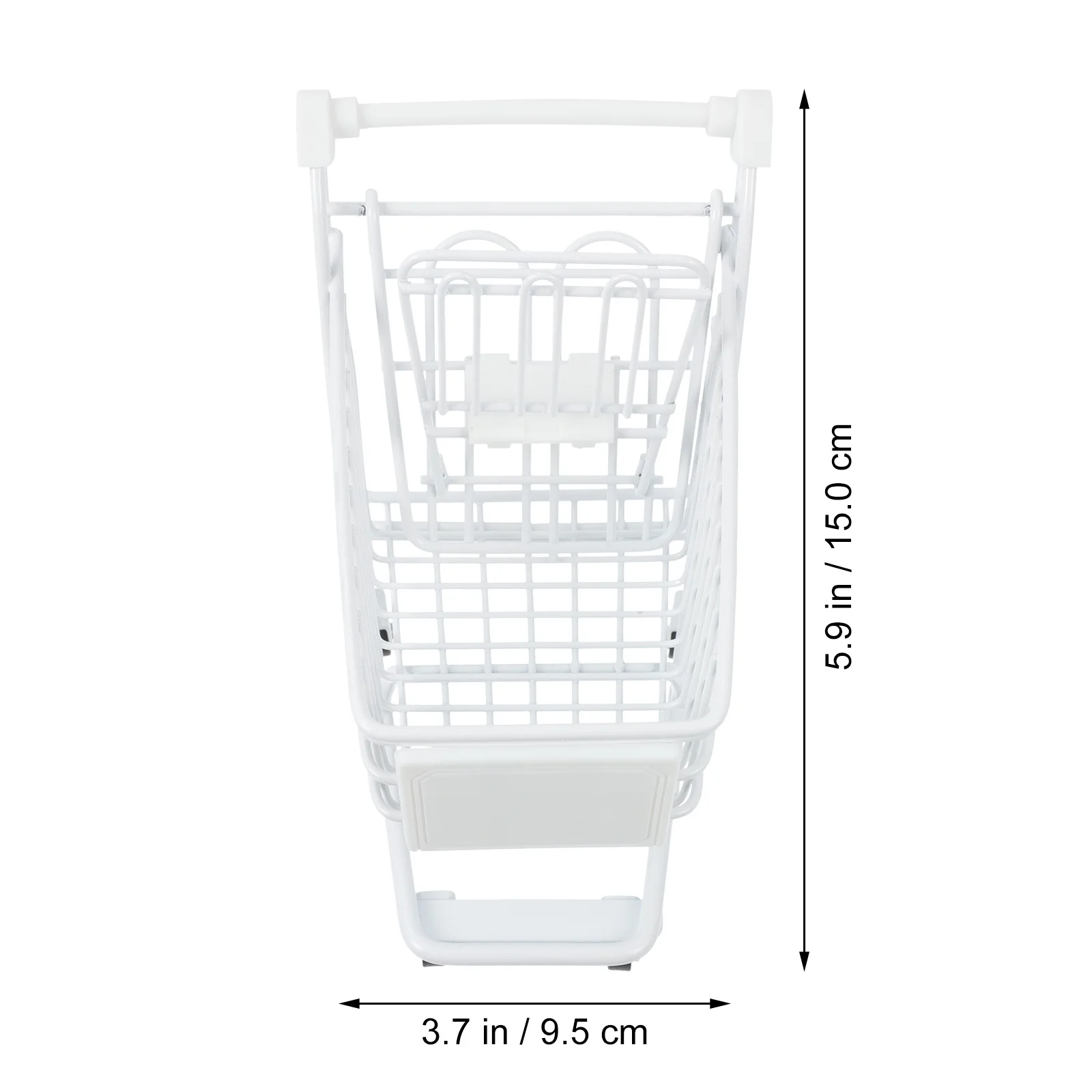 

Folding Dolly Cart Mini Shopping Portable Carriage Trolley with Wheels White Family Push Toddler
