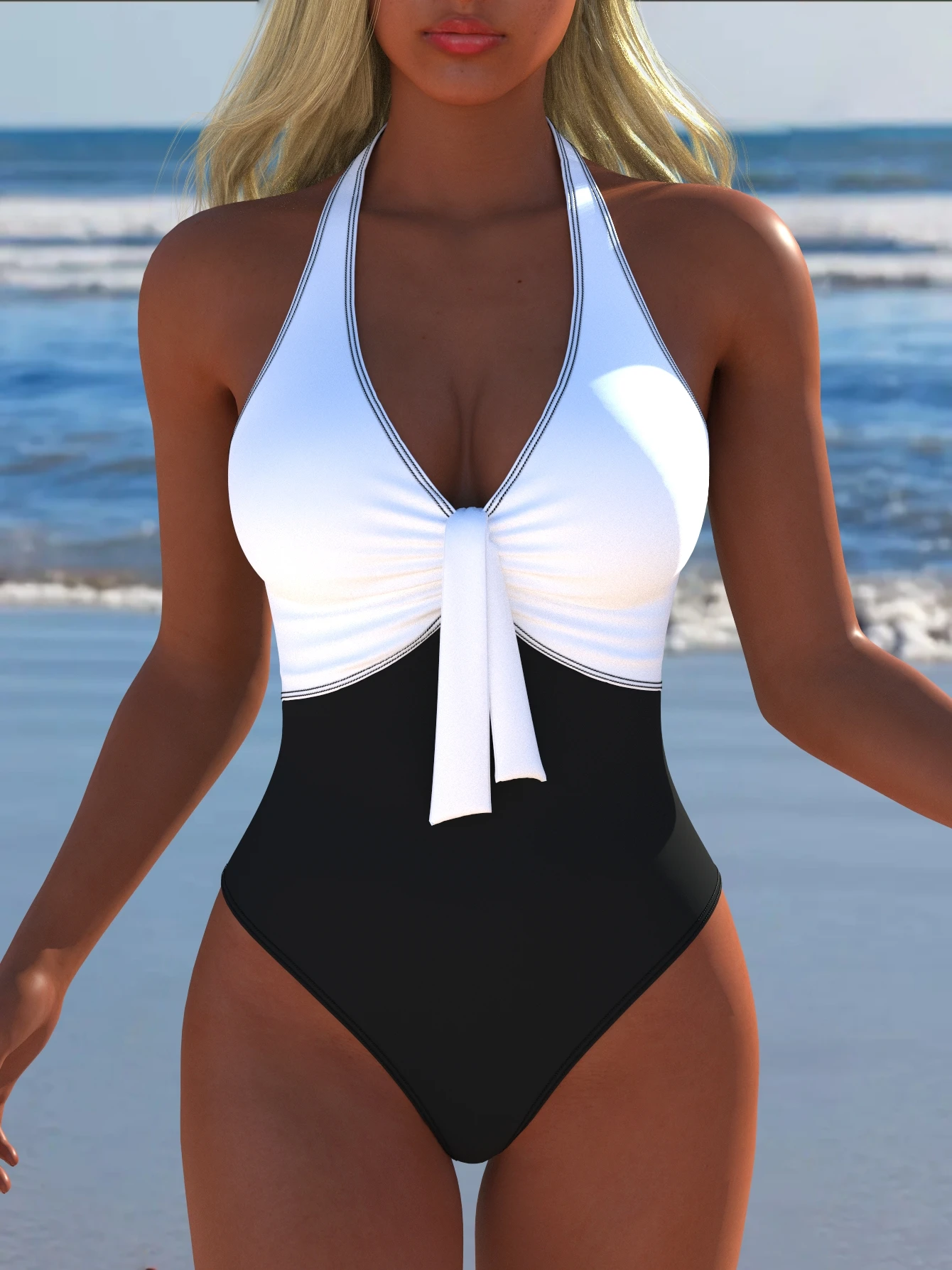 

Women's Swimwear Swimming Suit Beach Outfits Summer Beach Festival Vacation Travel Sexy Luxury Modern One Piece Bodysuits