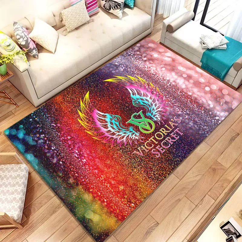 VICTORIA’S SECRET Rug Floor Mat Entrance Door Mat Anti-slip Soft Indoor Outdoor Mat Glitter Galaxy Area Carpet For Living Room