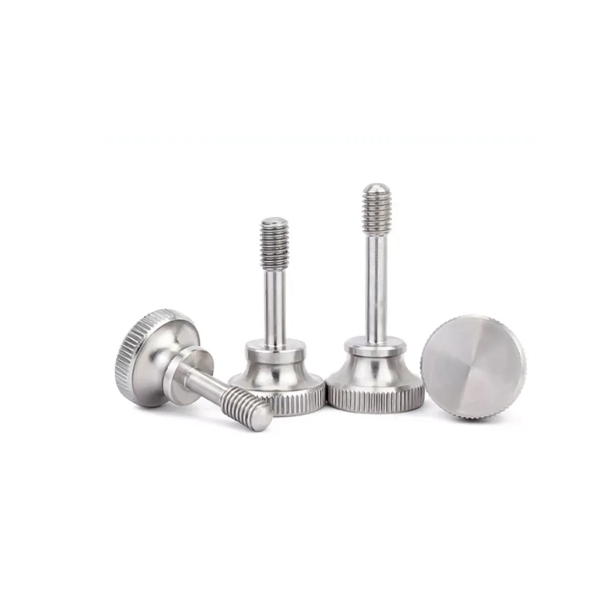 304 Stainless Steel High Head Anti Loosening Screw / Knurled Manually Tightened Step Bolt M3M4M5M6M8