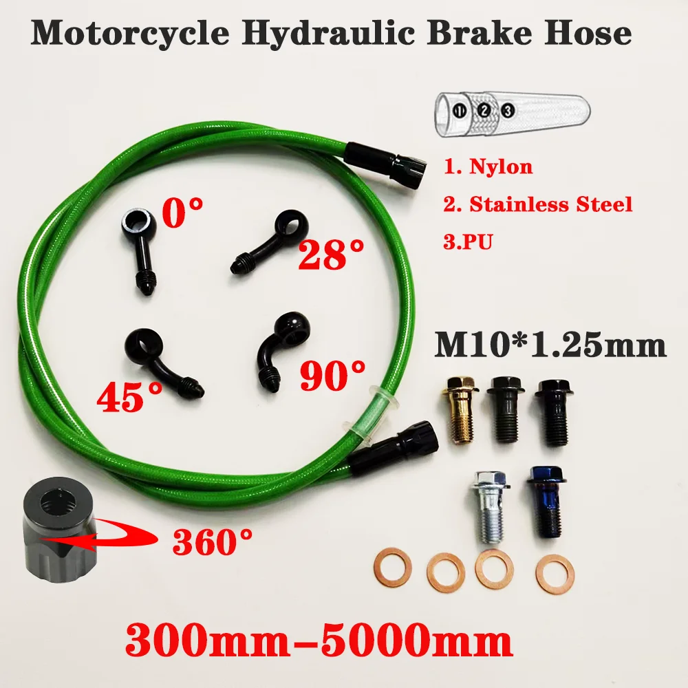 

Мотоциклетный зеленый тормозной шланг M10 AN3, трубка гидравлического сцепления, главный цилиндр, тормозное масло, трубка DOT, усиленная трубка ATV, грязевая яма, гоночный велосипед