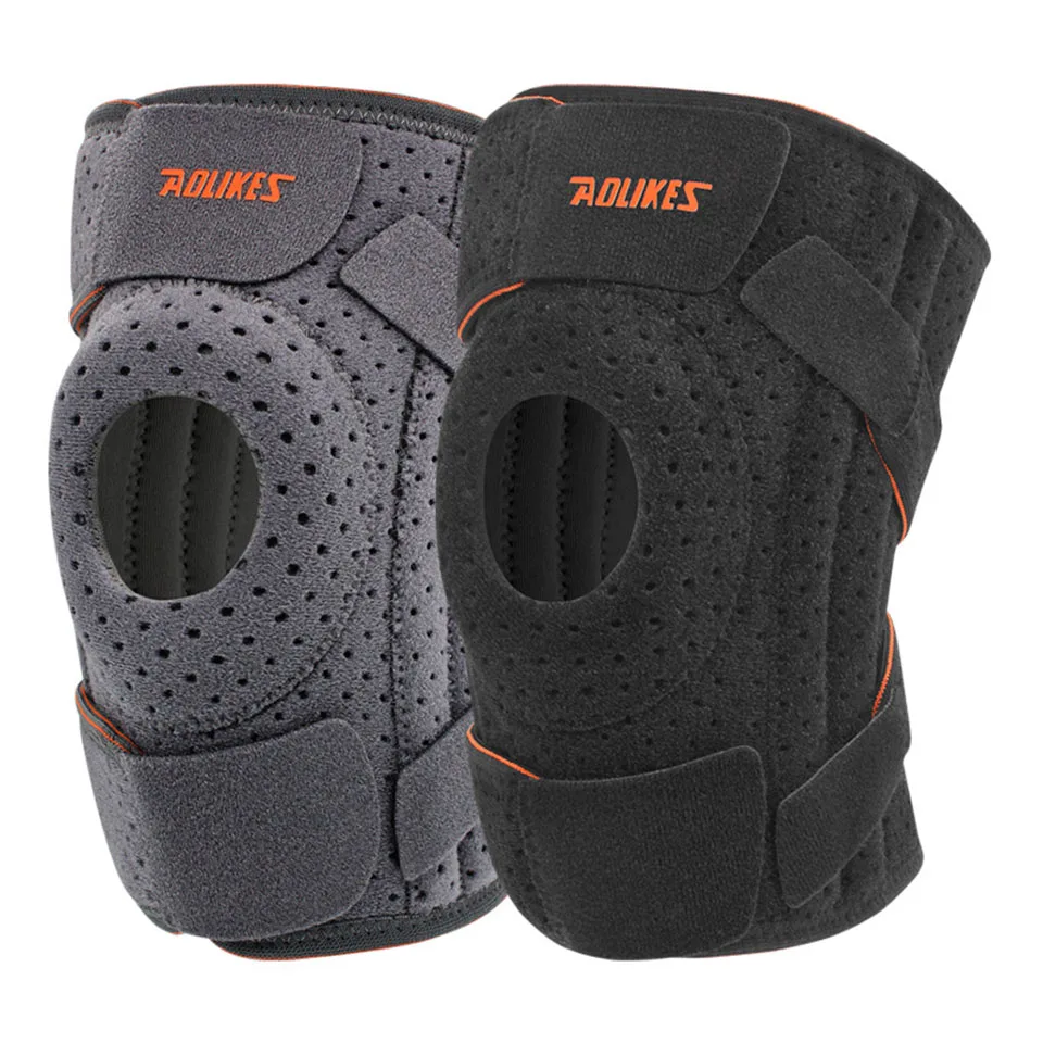 1 Pc Protective Sports Knee Pads Mountaineering Outdoor Cycling Breathable Non-slip Straps Men Women Support Steel Knee Pads