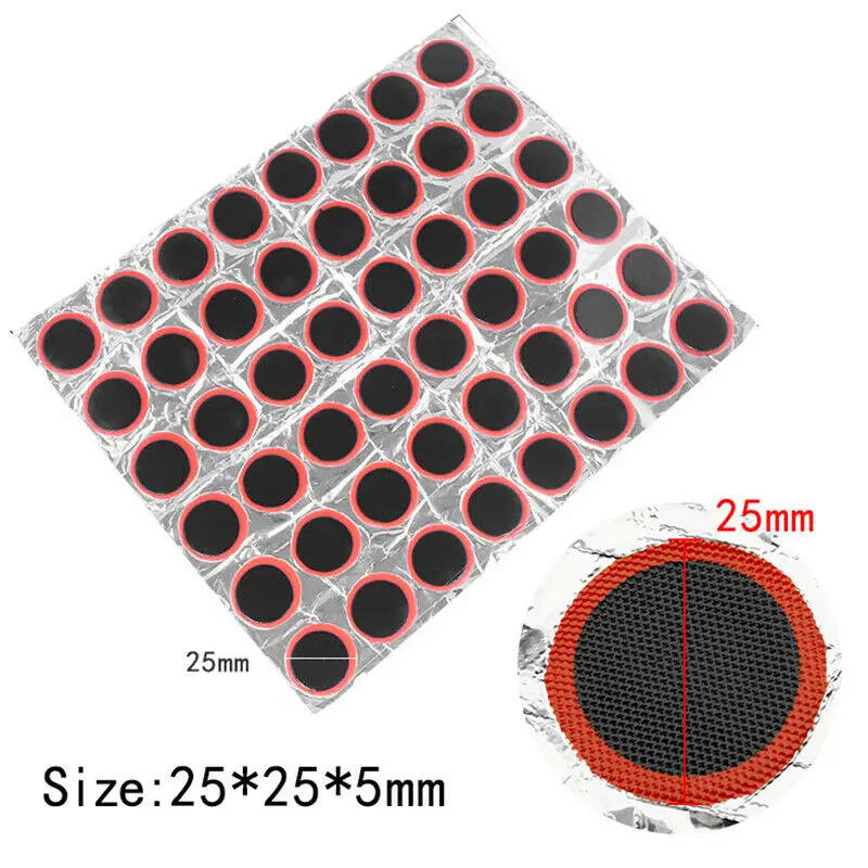 48pcs Round/square Tire Patch Rubber Bike Tyre Repair Pad Portable Tire Inner Tube Pad Bicycle Repair Tools Accessory