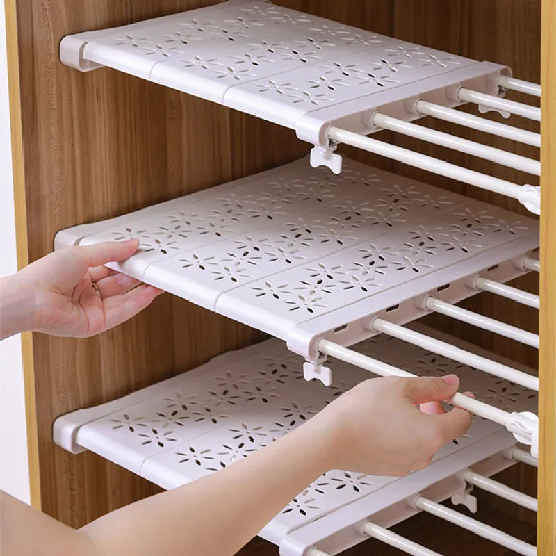 

Shelves Closet Wardrobe Organizers Storage Shelves Racks Telescopic Shelves Wall Mounted Racks for Kitchen Accessories