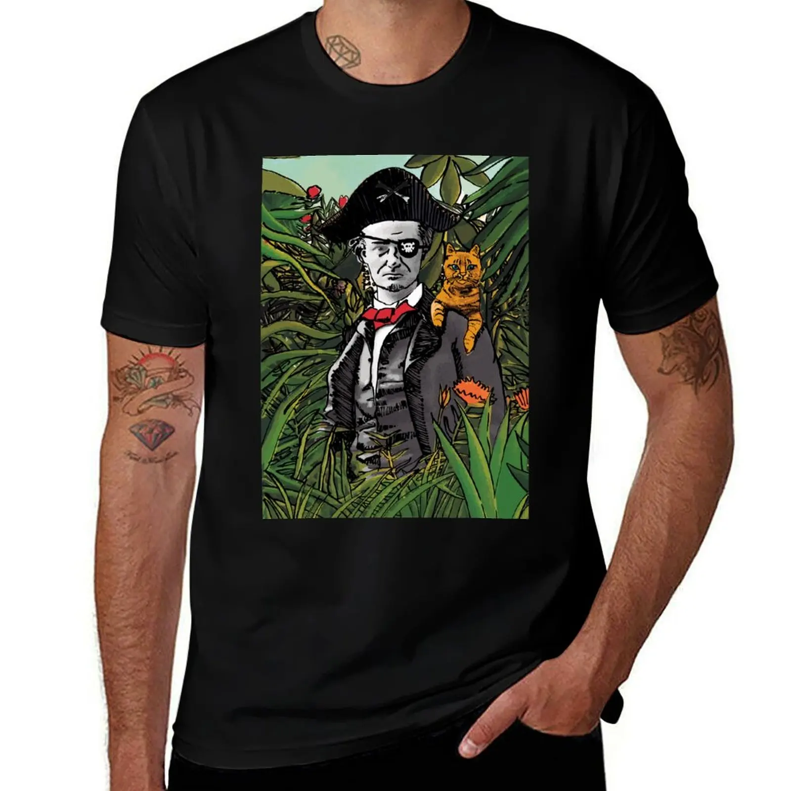 

Charles Baudelaire Pirate T-Shirt t shirt man luxury t shirt men 100% cotton luxury brand T-Shirt
