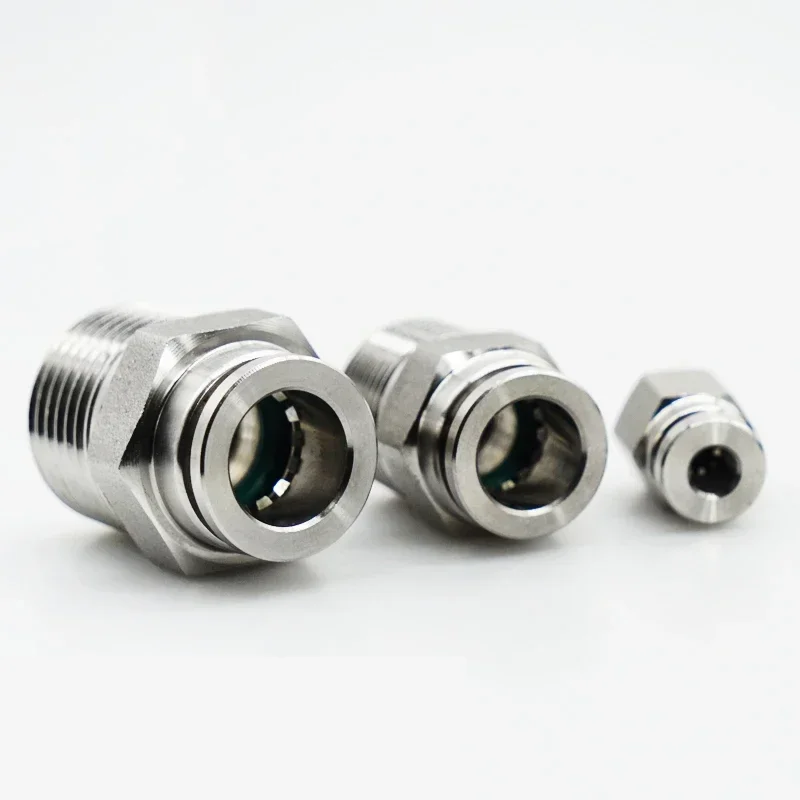 PC 304 stainless steel external thread pneumatic quick coupling 1/8