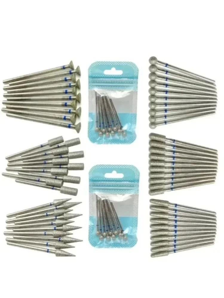 10-teiliges Set Diamant-Nagelbohrer, Elektrische Fräser für Pediküre und Maniküre, Nagelfeilen, Nagelhautentferner, Nagelwerkzeuge und Zubehör