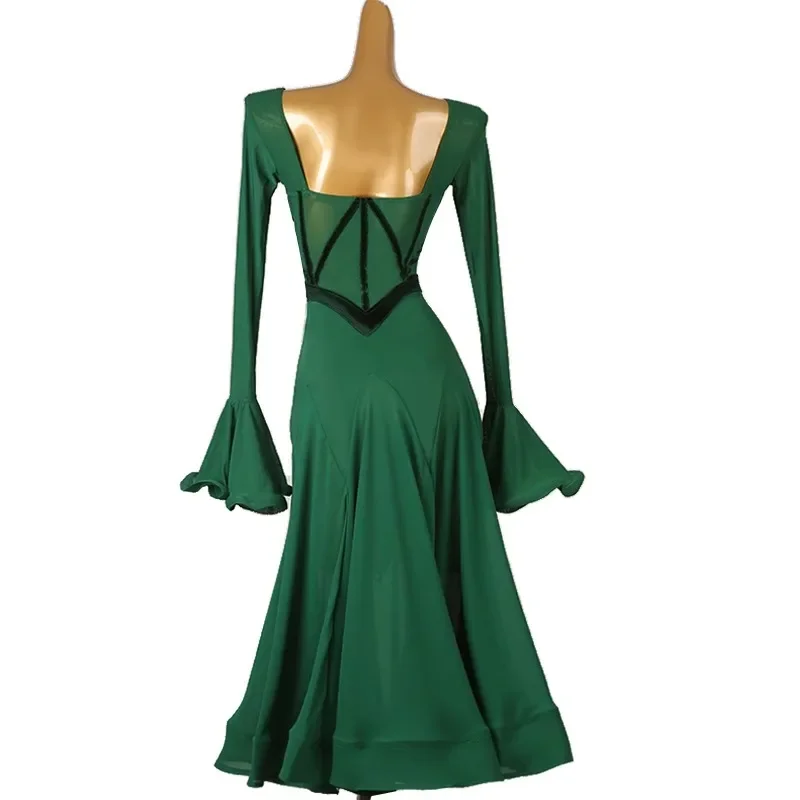 Moderner Tanzanzug für Damen, Wettbewerbskleid, Mädchen, Ballsaal-Kostüm, Tanzbekleidung, Flamenco-Kleidung, 2025, Abschlussball, Pailletten-Outfits, Walzerkleidung