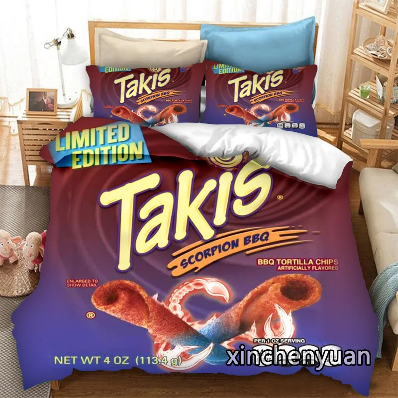 phechion Snacks Takis 3D Print Bedding Set Duvet Covers Pillowcases One Piece Comforter Bedding Sets Bedclothes Linen K275