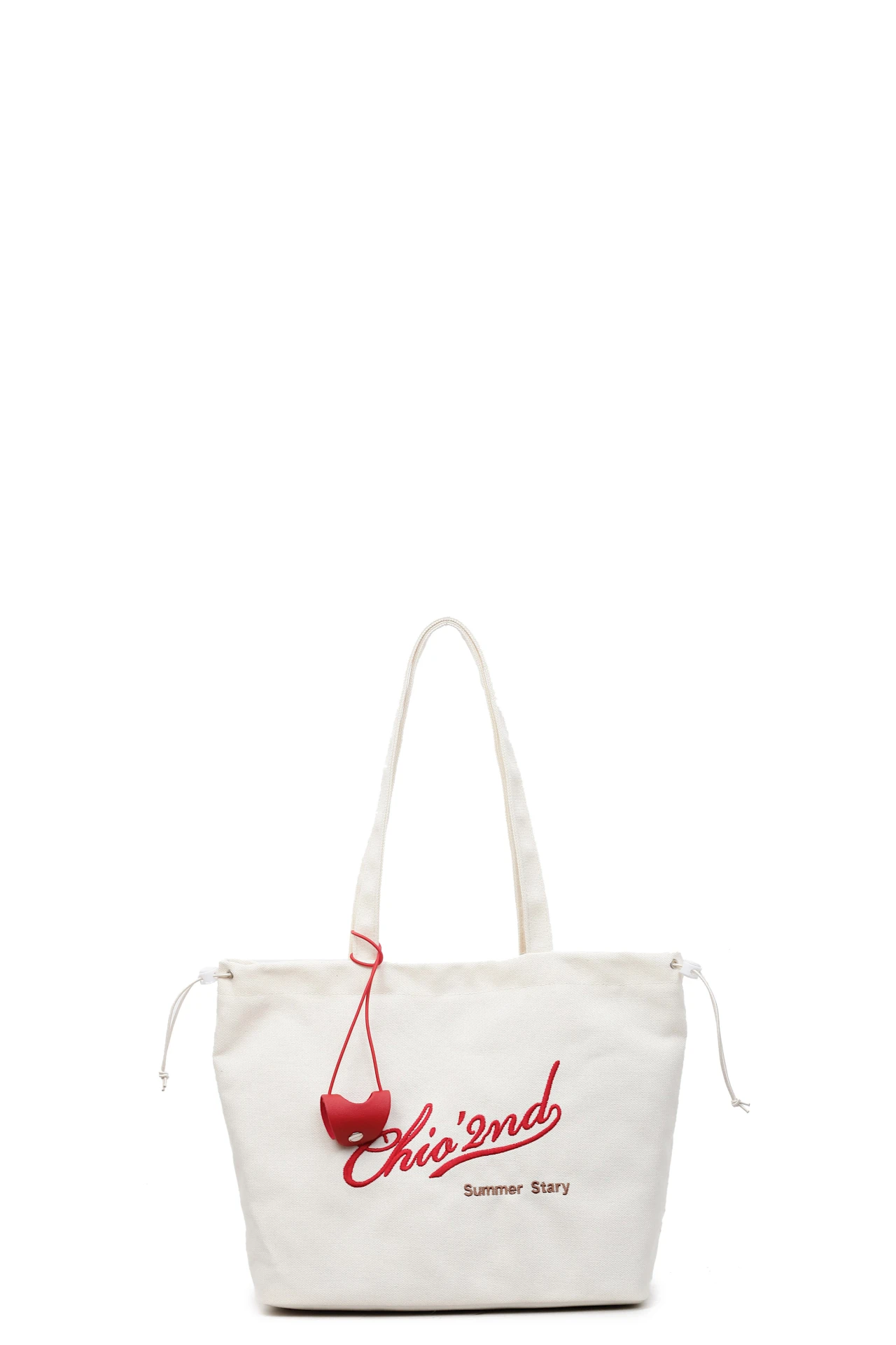

Handbags. Embroidered letter canvas bag female large-capacity one-shoulder underarm bag niche Joker students commuting tote bag