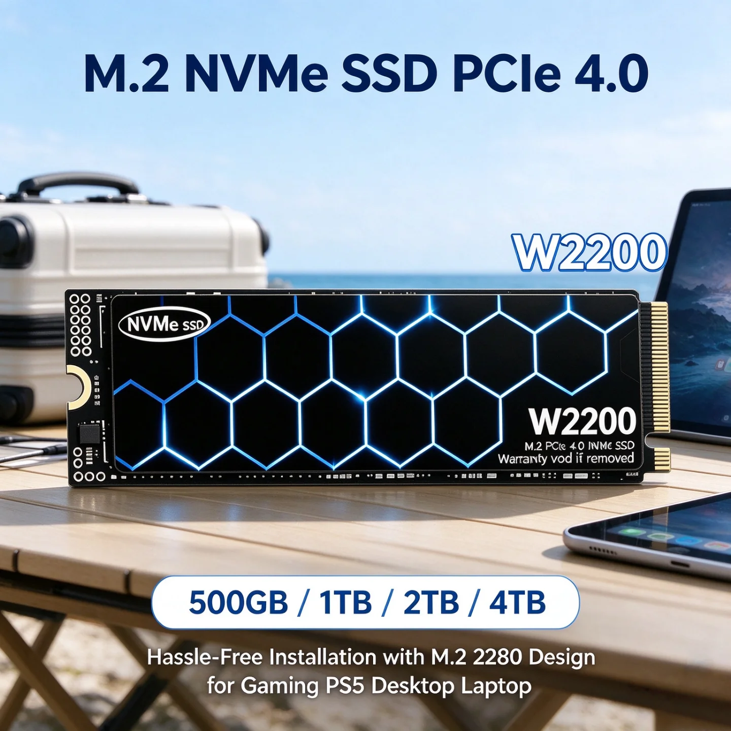 M.2 Nvme 4Tb Pcie 4.0 Ssd - NVMe M.2 SSD PCIe 4.0 W2200