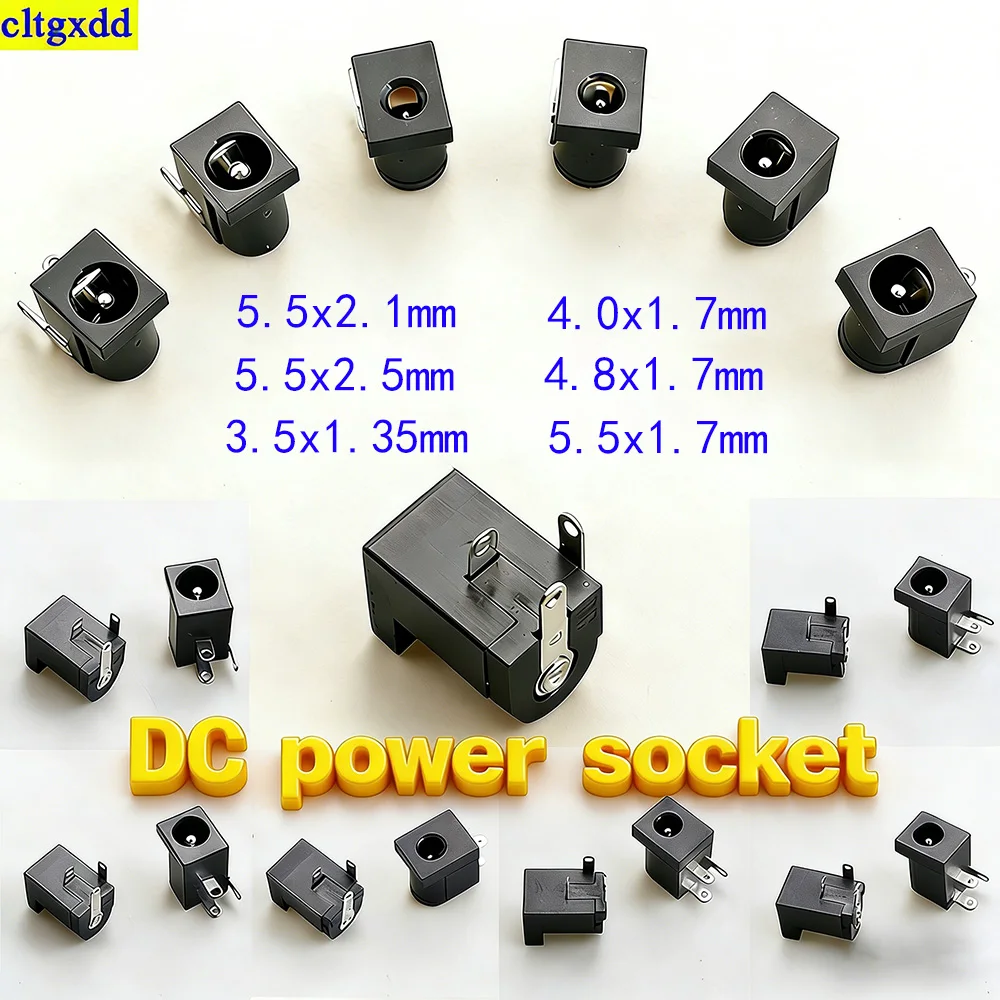 

Cltgxdd 10-20piece DC power supply 3-pin socket 3.5x1.35mm 4.0x1.7mm 5.5 x2.1mm 5.5x2.5mm 4.8x1.7mm 5.5x1.7mm female socket
