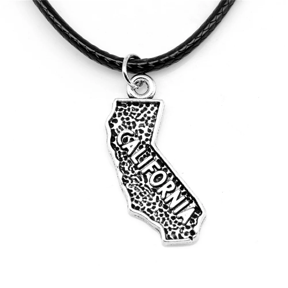 1 Piece California Map Necklac For Man Jewelri 10x26mm