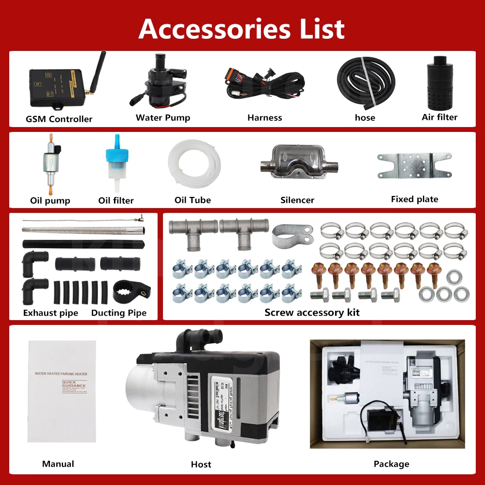 12v 5kw Phone GSM Controller RV Car Hydronic Boat Caravan Motorhome Coolant Diesel/Gasoline Water Heater