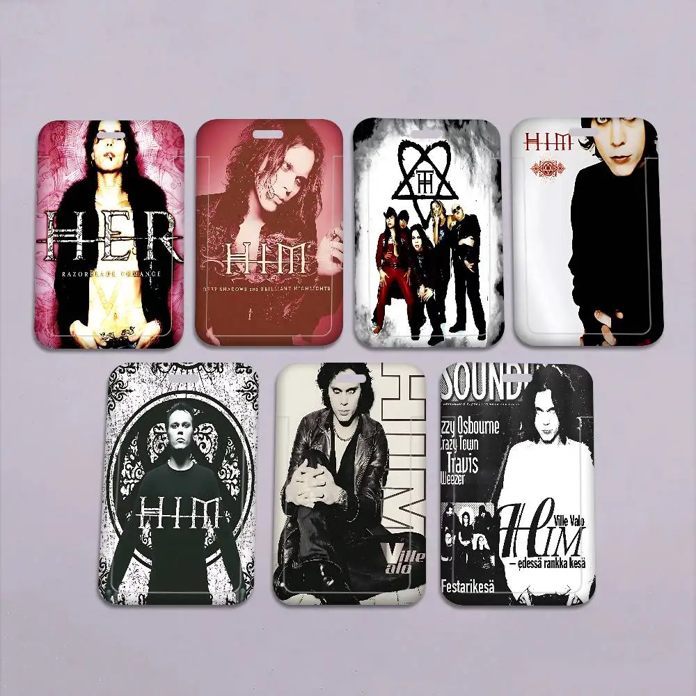

Rock H-HIM Band Work Card With Lanyard ID Work Card Holder Bags Case Cover Identity Business Credit Card Holder Bag Case