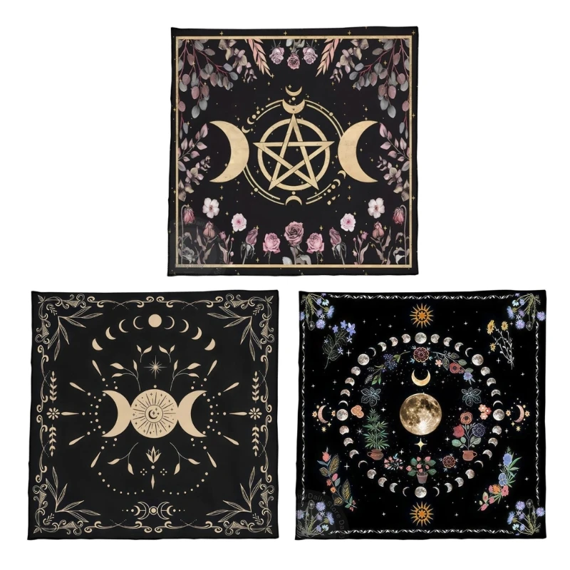 Tarots de astrología, mantel para mesa de Altar, tapete para juego de mesa metafísico, mantel de adivinación de péndulo, para de