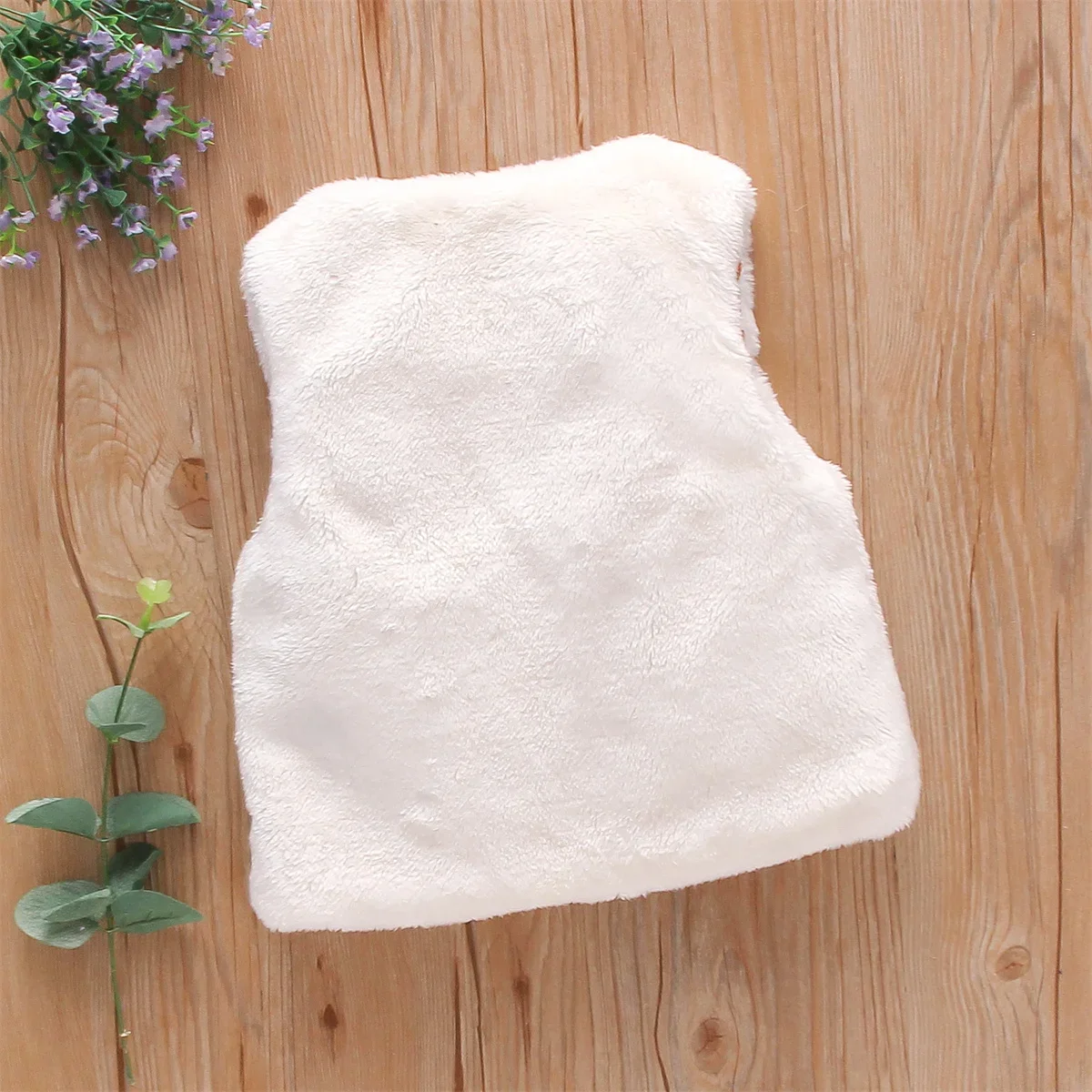 سترة فرو بدون أكمام للبنات ، تطريز زهور حلوة ، معطف عصري دافئ ، بلوزة للخريف والشتاء ، ملابس نسائية بعمر 0-3 سنوات