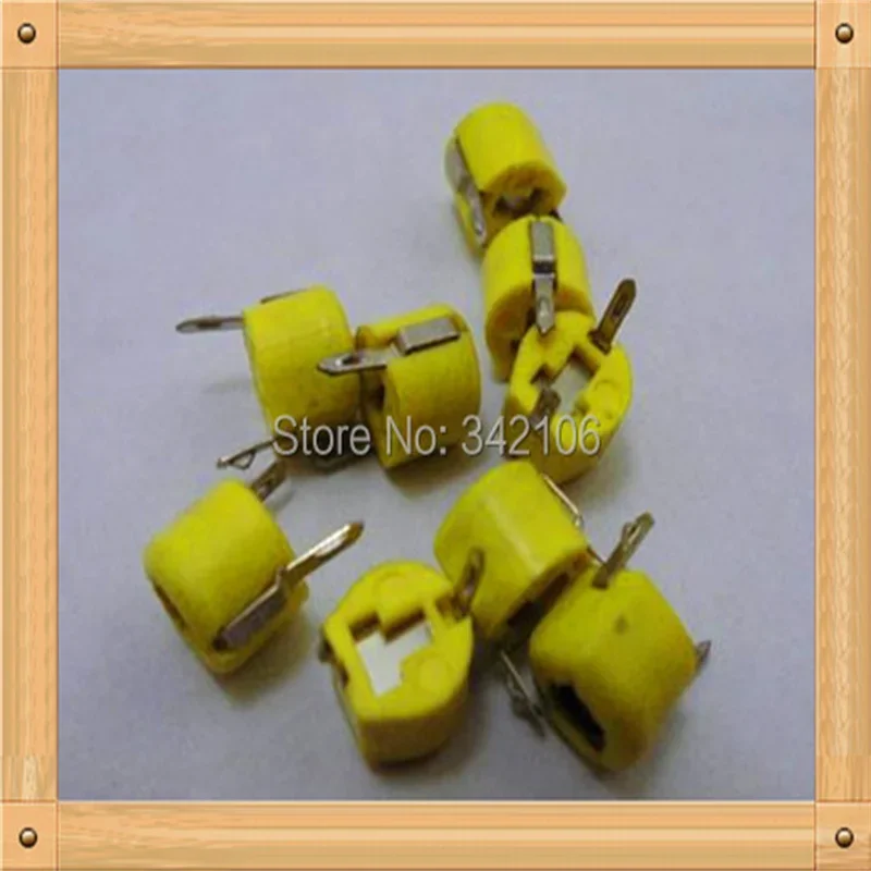 10pcs Yellow 40P Adjustable / Tuning Capacitor / Plastic 6mm Diameter