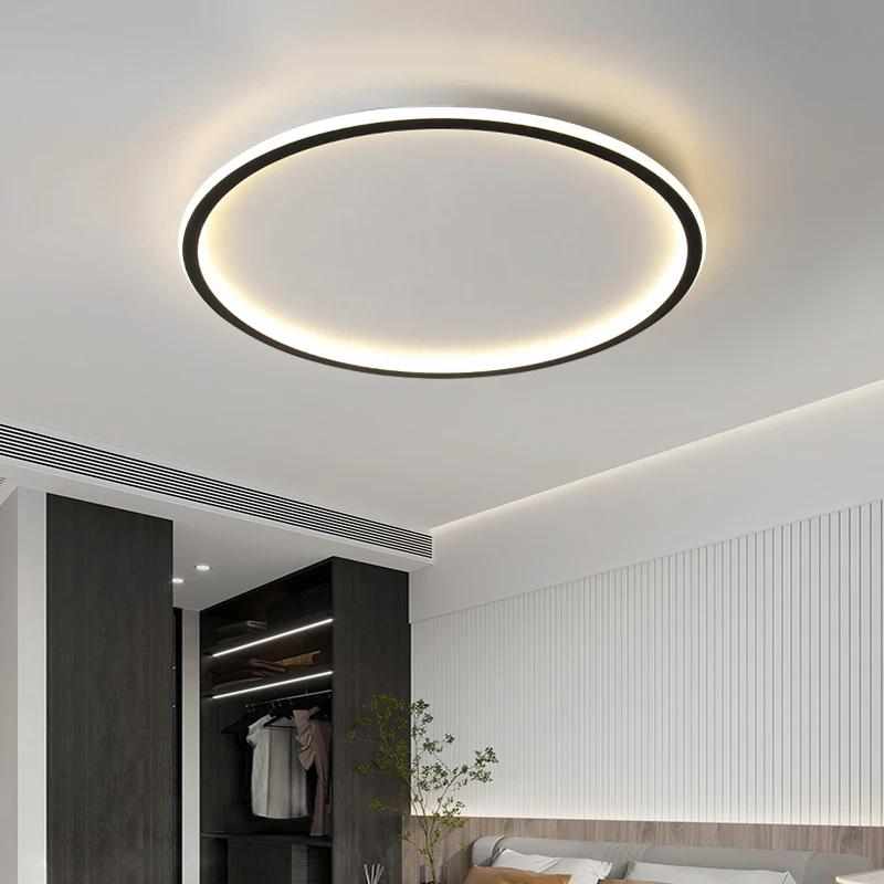 Plafoniera circolare moderna ultra sottile LED dimmerabile con telecomando Soggiorno Sala da pranzo Camera da letto Corridoio Portico Lampade da soffitto