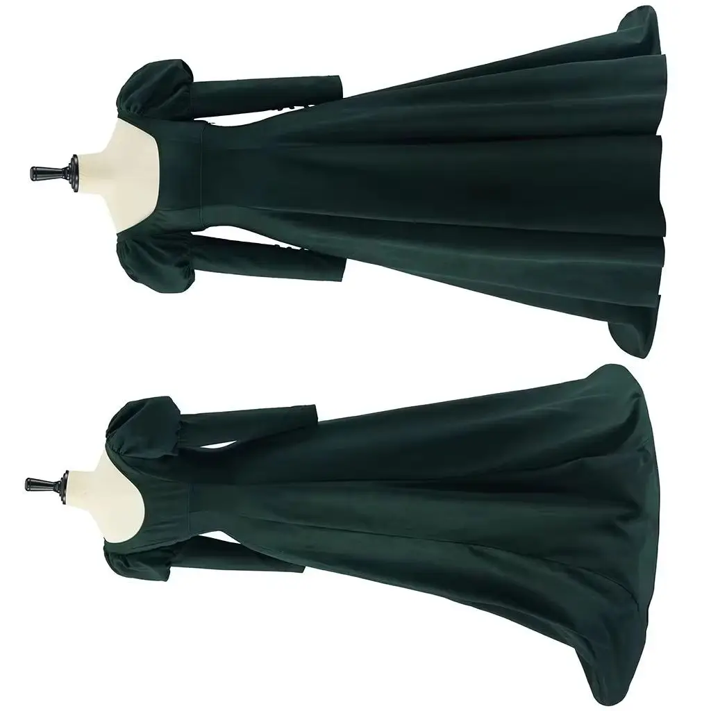 

Tudor Regency Velvet Day Dress Empire Queen Walking Costume Medieval Jane Austen High Waistline Tea Party Ball Gown