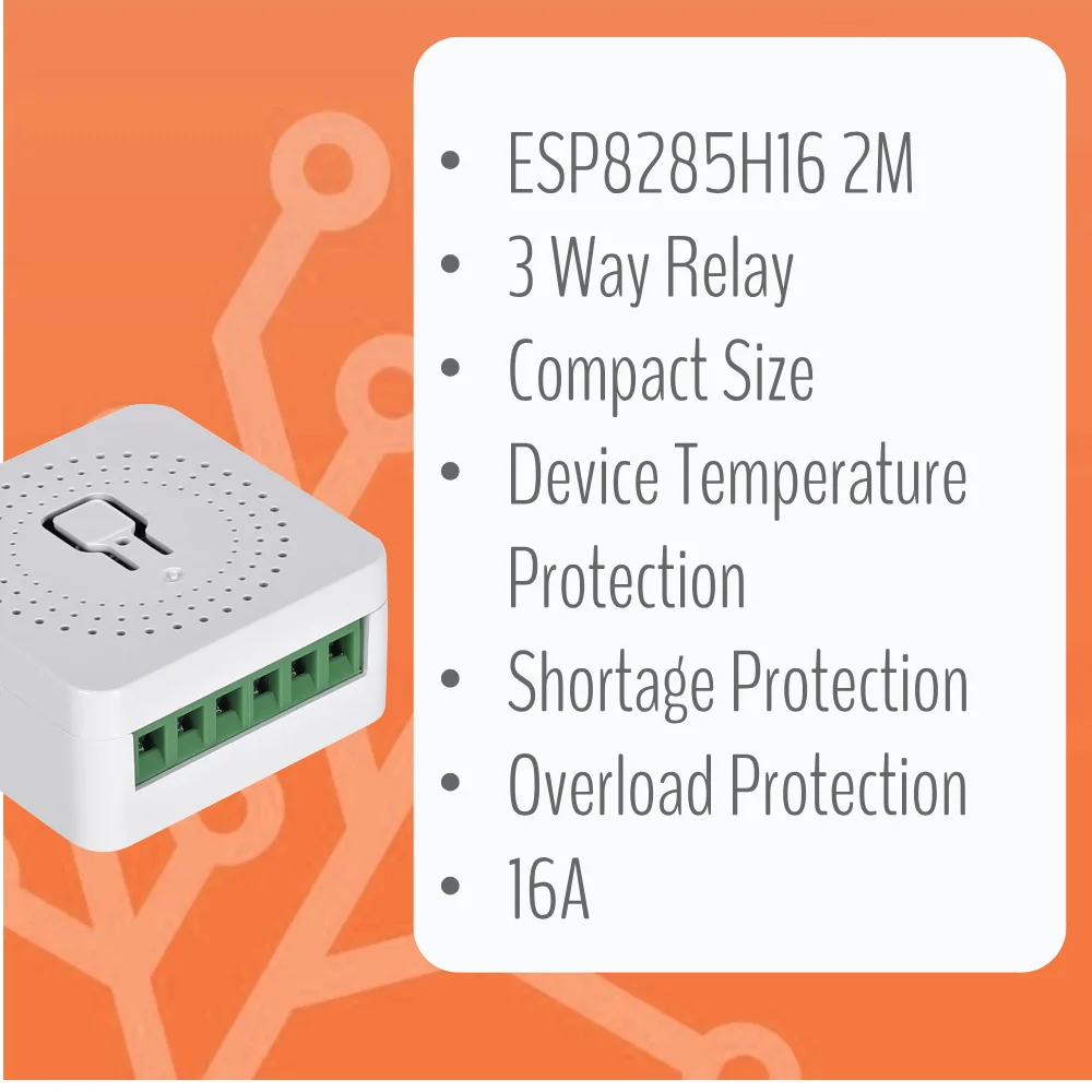 IoTorero realizzato per mini relè ESPHome ESP8285 16A funziona con l'assistente domestico